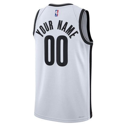 Brooklyn Nets Nike Unisex Swingman Custom Jersey White - Association Edition